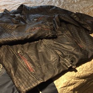 Affliction Faux Leather Riding jacket